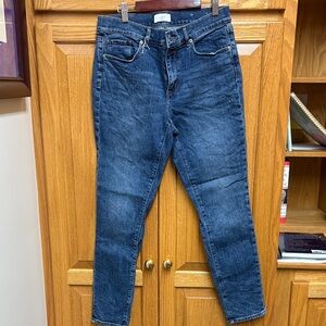 LOFT Women's Dark Blue Skinny Jeans